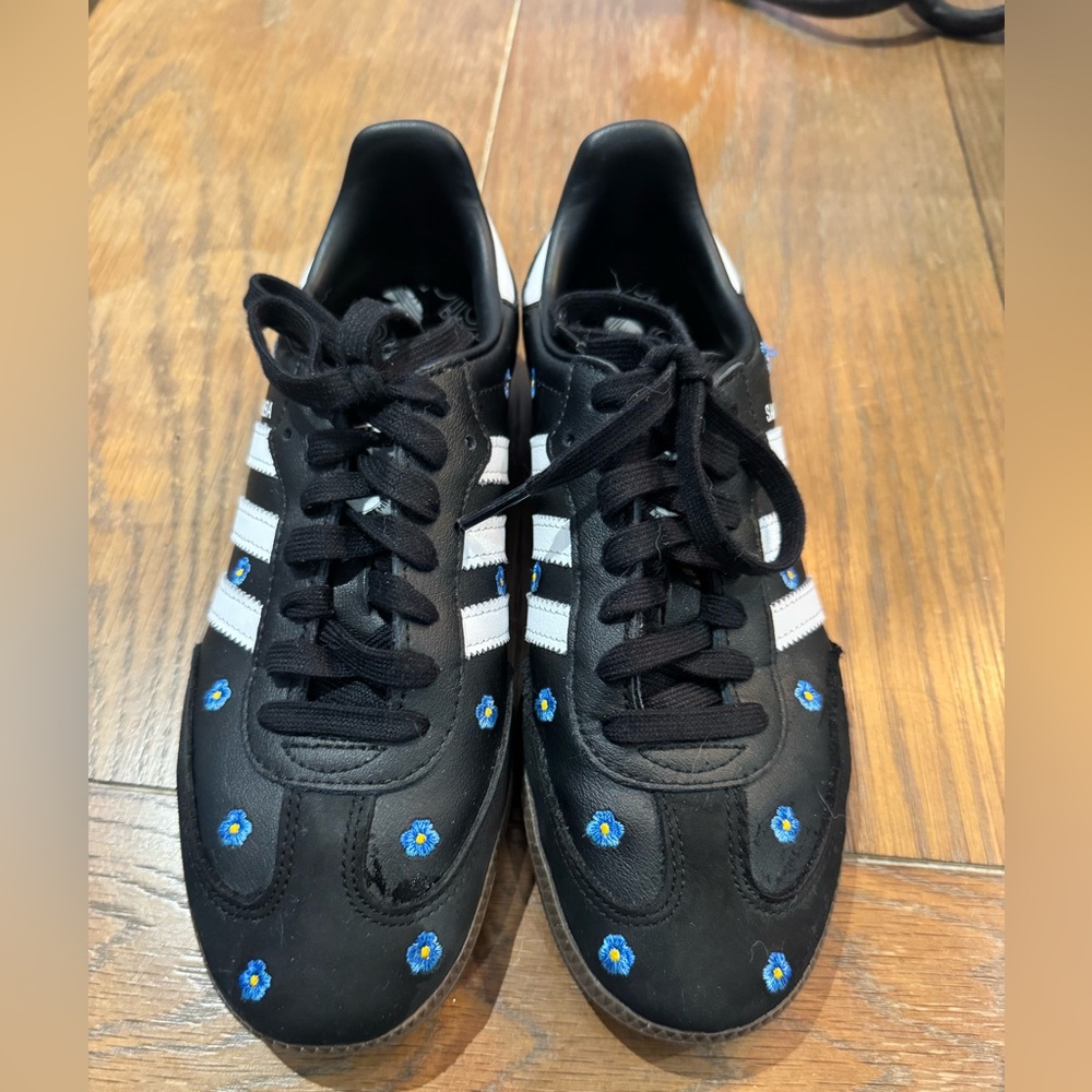 Adidas Samba OG Sneakers with Blue Floral Design